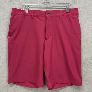 Adidas Golf Shorts Mens 36 Berry Pink Stretch Performance Active Golf Tech